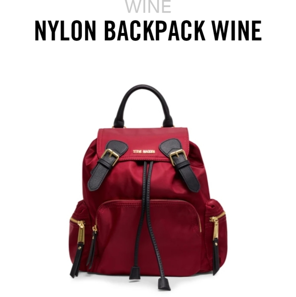 Steve Madden Nylon Backpack wine large